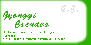 gyongyi csendes business card
