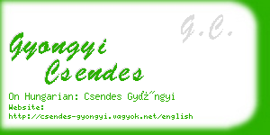 gyongyi csendes business card